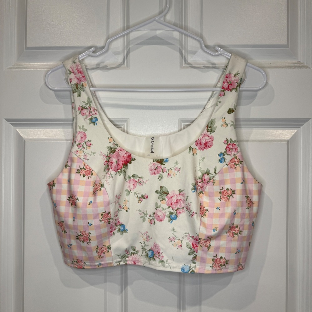 AS Revival Floral Gingham Tennis Skirt and Sports Tank 2 Piece Set Size XL - Picture 3 of 12